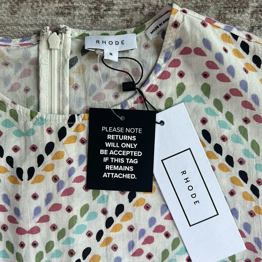 RHODE Multicolor Patterned Mini Dress - Picture 9 of 14
